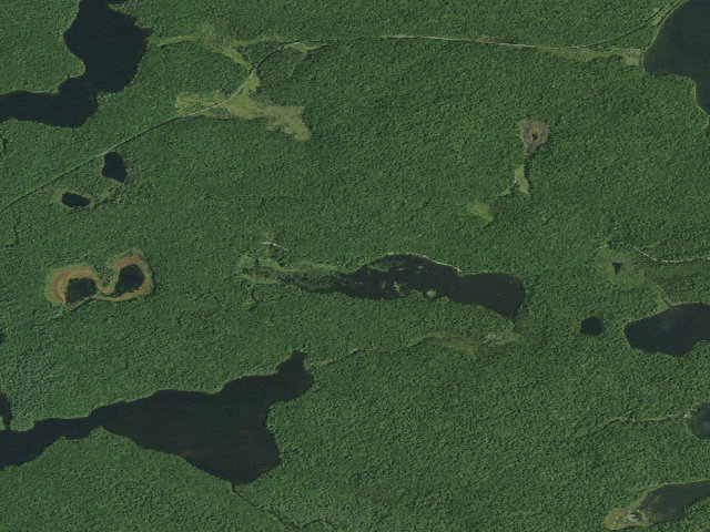 Aerial image of Floodwood Road Site 10 (Saranac Lakes Wild Forest)