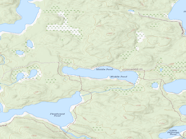USGS topographic map of Floodwood Road Site 10 (Saranac Lakes Wild Forest)