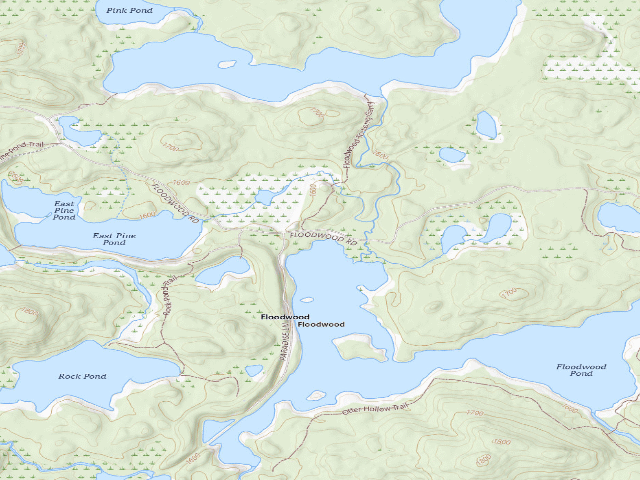 USGS topographic map of Floodwood Road Site 12 (Saranac Lakes Wild Forest)