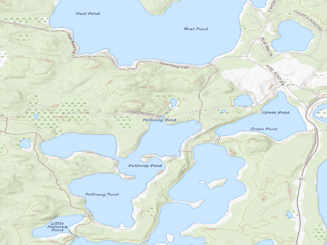 USGS topographic map of Floodwood Road Site 5 (Saranac Lakes Wild Forest)