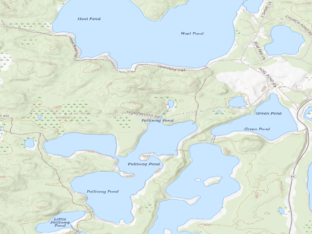 USGS topographic map of Floodwood Road Site 6 (Saranac Lakes Wild Forest)