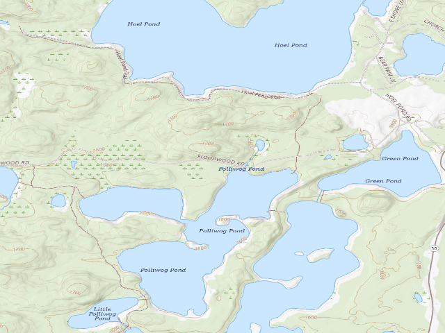USGS topographic map of Floodwood Road Site 9 (Saranac Lakes Wild Forest)