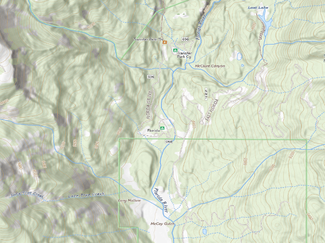 USGS topographic map of Florida Campground