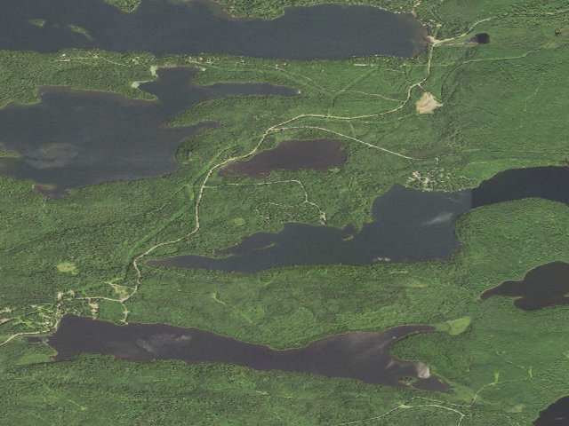 Aerial image of Flour Lake Campground