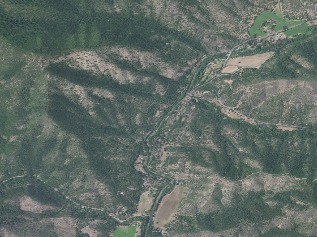 Aerial image of Flumet Flat Campground