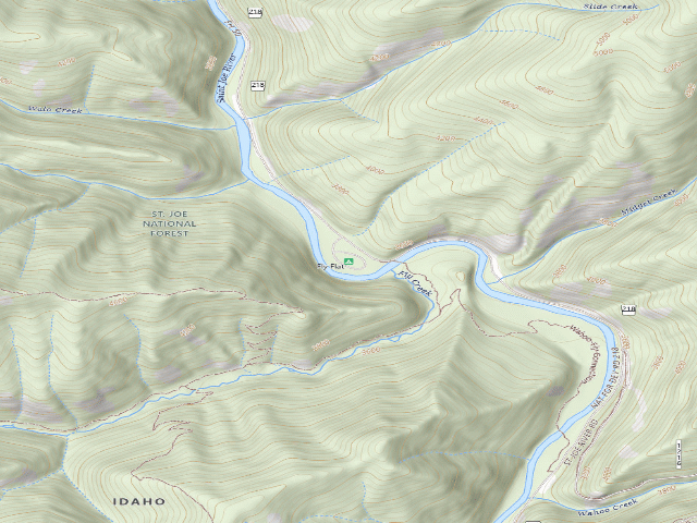 USGS topographic map of Fly Flat