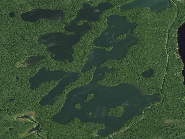 Aerial image of Follensby Clear Pond (Saranac Lakes Wild Forest)