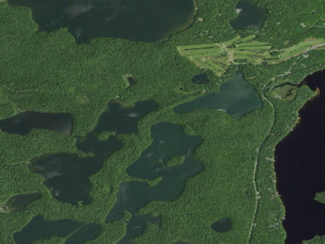 Aerial image of Follensby Clear Pond Site 1 (Saranac Lakes Wild Forest)