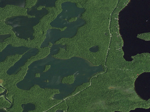 Aerial image of Follensby Clear Pond Site 13 (Saranac Lakes Wild Forest)