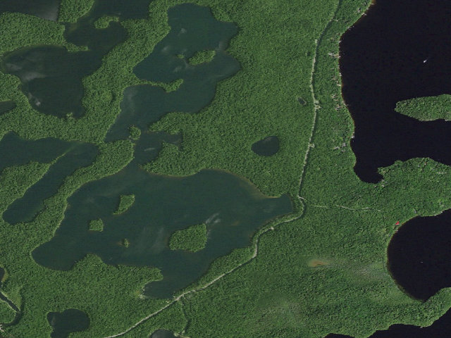 Aerial image of Follensby Clear Pond Site 14 (Saranac Lakes Wild Forest)