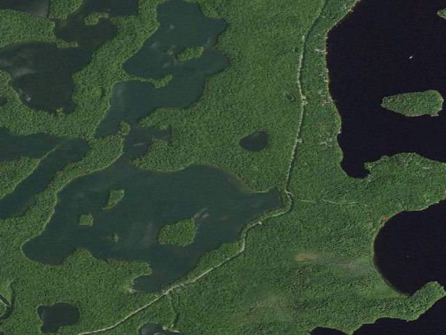 Aerial image of Follensby Clear Pond Site 15 (Saranac Lakes Wild Forest)