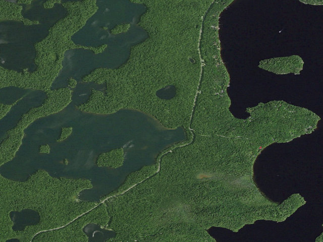 Aerial image of Follensby Clear Pond Site 16 (Saranac Lakes Wild Forest)