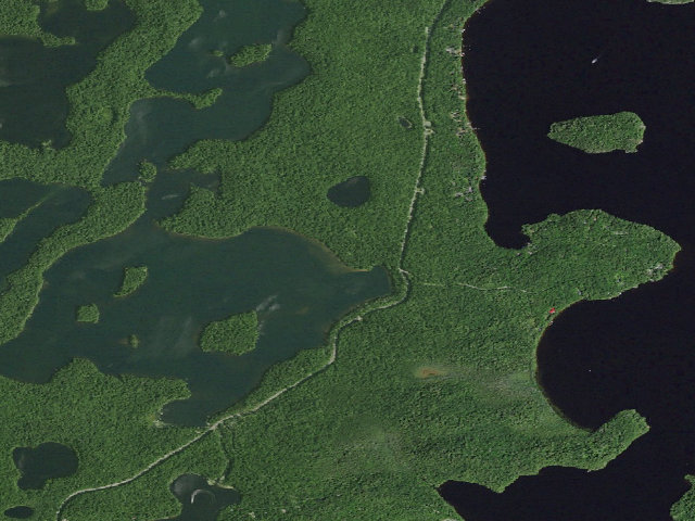 Aerial image of Follensby Clear Pond Site 17 (Saranac Lakes Wild Forest)