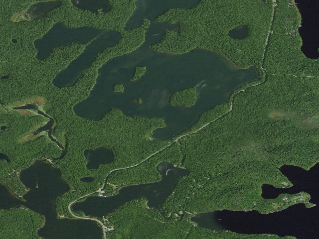 Aerial image of Follensby Clear Pond Site 19 (Saranac Lakes Wild Forest)