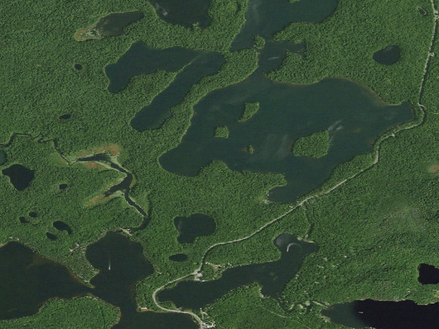Aerial image of Follensby Clear Pond Site 21 (Saranac Lakes Wild Forest)