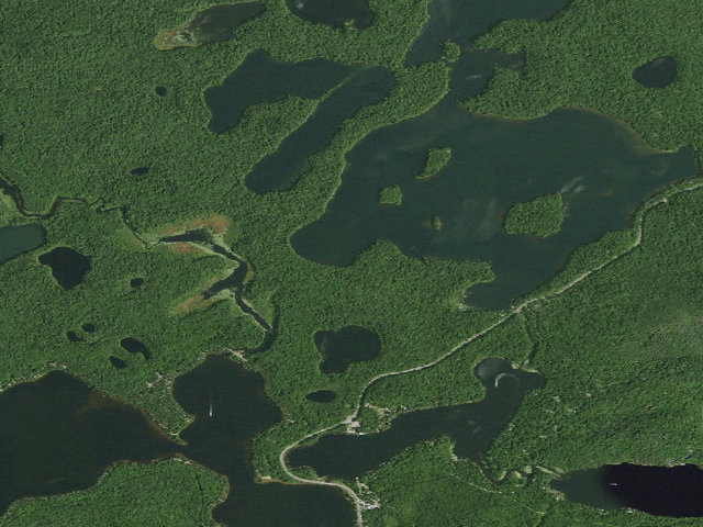 Aerial image of Follensby Clear Pond Site 22 (Saranac Lakes Wild Forest)