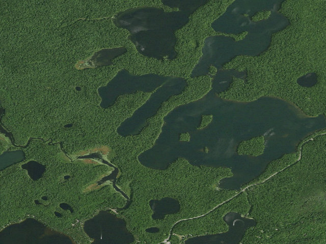 Aerial image of Follensby Clear Pond Site 23 (Saranac Lakes Wild Forest)