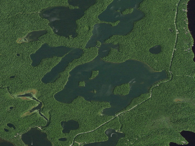 Aerial image of Follensby Clear Pond Site 27 (Saranac Lakes Wild Forest)