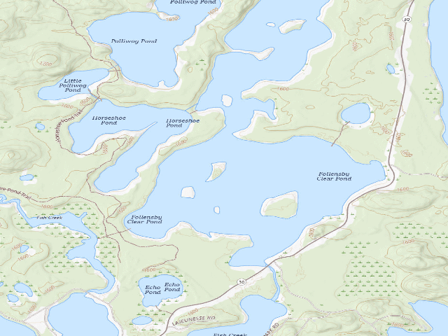 USGS topographic map of Follensby Clear Pond Site 27 (Saranac Lakes Wild Forest)