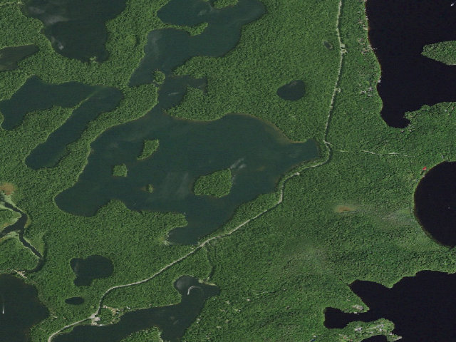 Aerial image of Follensby Clear Pond Site 29 (Saranac Lakes Wild Forest)