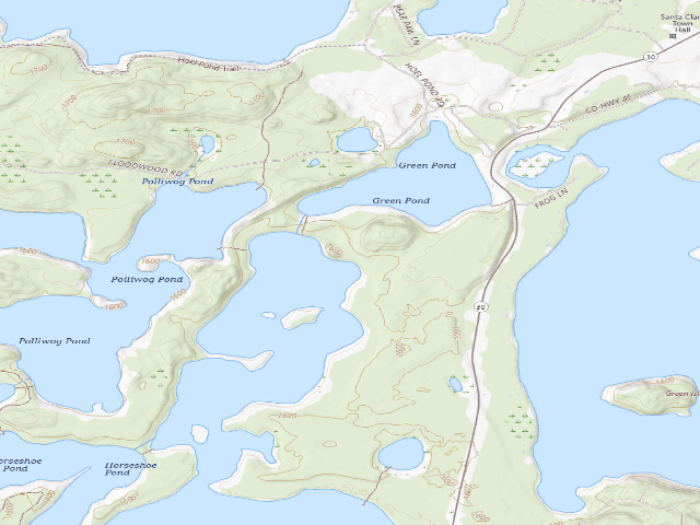 USGS topographic map of Follensby Clear Pond Site 3 (Saranac Lakes Wild Forest)