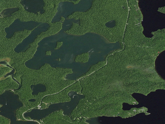 Aerial image of Follensby Clear Pond Site 32 (Saranac Lakes Wild Forest)