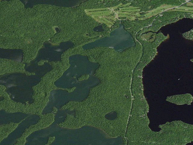 Aerial image of Follensby Clear Pond Site 4 (Saranac Lakes Wild Forest)