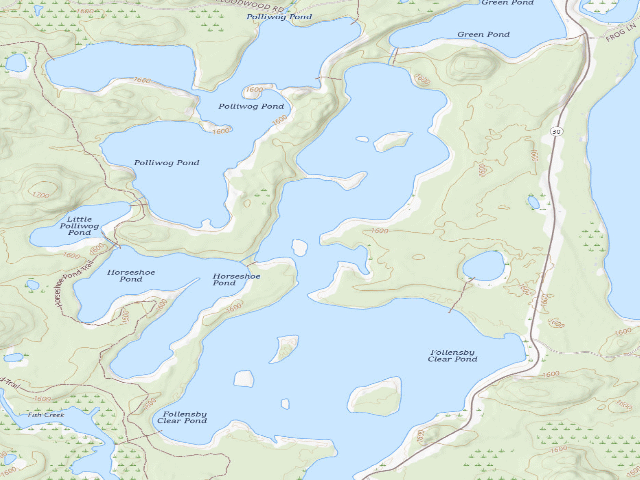 USGS topographic map of Follensby Clear Pond Site 8 (Saranac Lakes Wild Forest)