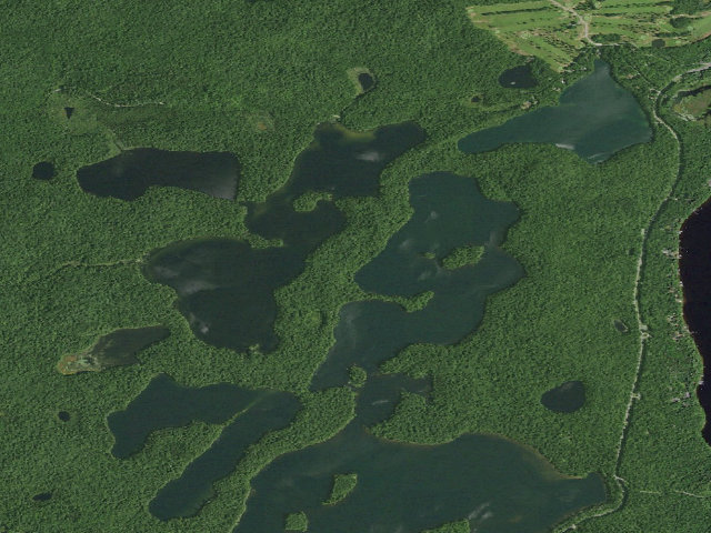Aerial image of Follensby Clear Pond Site (Saranac Lakes Wild Forest)