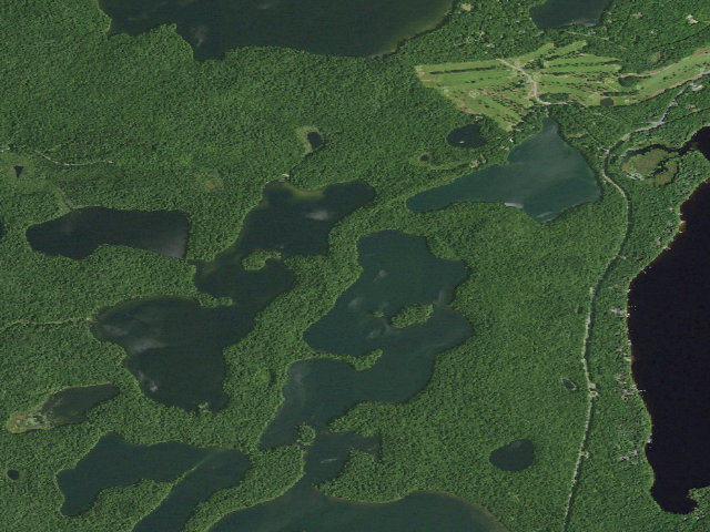 Aerial image of Follensby Clear Pond Site (Saranac Lakes Wild Forest)