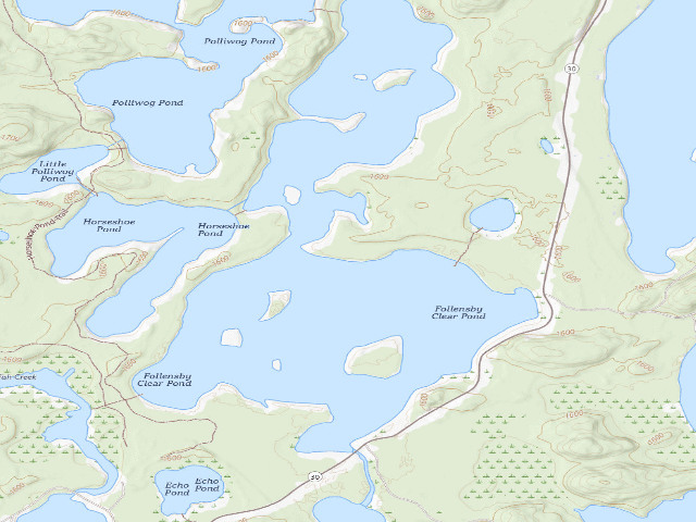 USGS topographic map of Follensby Clear Pond Site12 (Saranac Lakes Wild Forest)