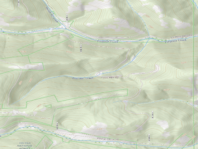 USGS topographic map of Fools Hen Rd-1887-005