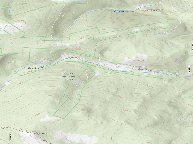 USGS topographic map of Fools Hen Rd-1887-007
