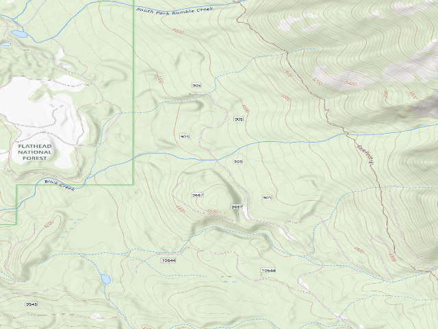 USGS topographic map of Foothills Trail - Barber Creek Road 905 Access