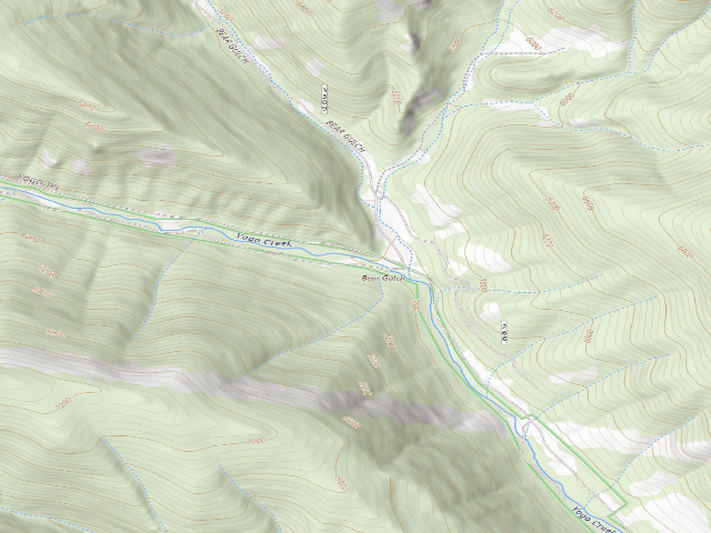 USGS topographic map of For Rd 266-Yogo Ck -0011