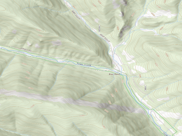 USGS topographic map of For Rd 266-Yogo Ck -0012