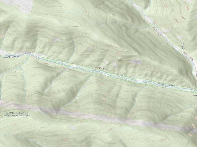 USGS topographic map of For Rd 266-Yogo Ck -0016