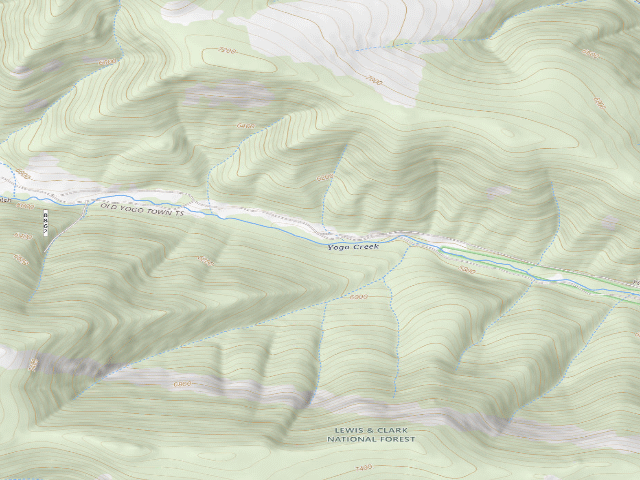USGS topographic map of For Rd 266-Yogo Ck -0019