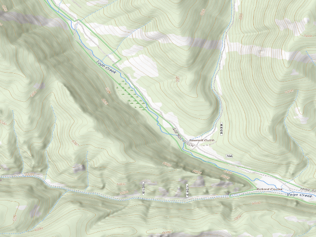 USGS topographic map of For Rd 266-Yogo Ck -007