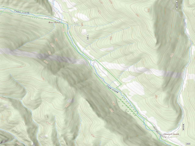 USGS topographic map of For Rd 266-Yogo Ck -008