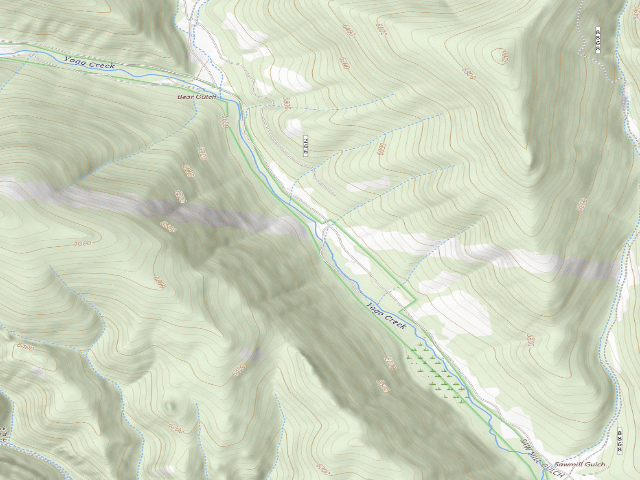 USGS topographic map of For Rd 266-Yogo Ck -009