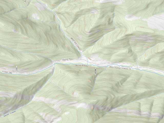 USGS topographic map of For Rd 266-Yogo Ck -024
