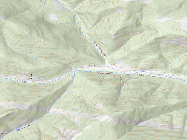USGS topographic map of For Rd 266-Yogo Ck -025