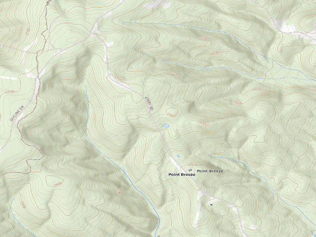 USGS topographic map of Forbes State Forest roadside campsite 003
