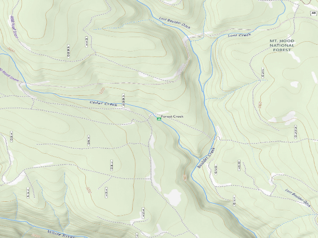 USGS topographic map of Forest Creek
