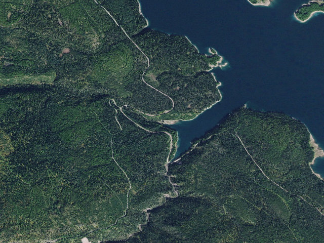 Aerial image of Forest Dispersed Camp West