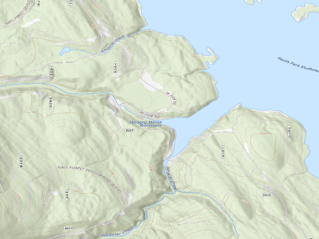 USGS topographic map of Forest Dispersed Camp West