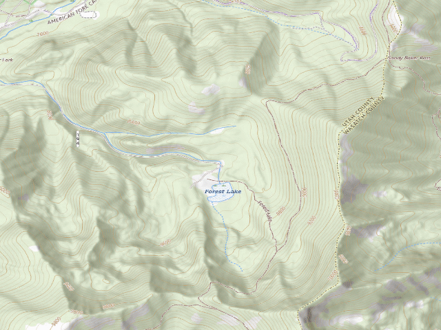 USGS topographic map of Forest Lake Dispersed Area
