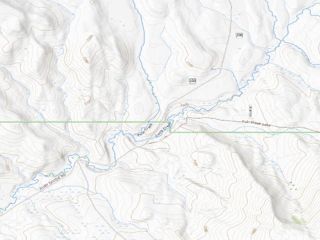 USGS topographic map of Forest Rd 100