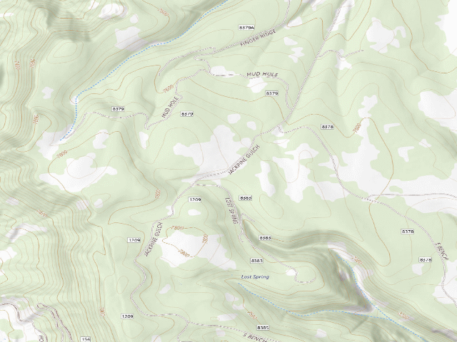 USGS topographic map of Forest Rd 1209